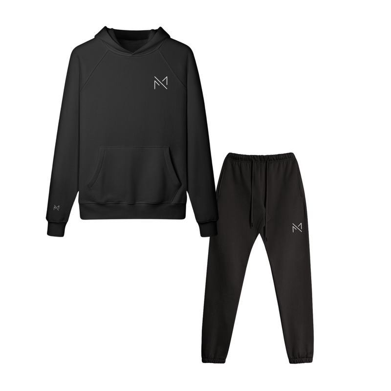 Black Icon Hoodie & Jogger Set