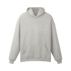 What's Your Motiv? Hoodie Au Natural & White logo